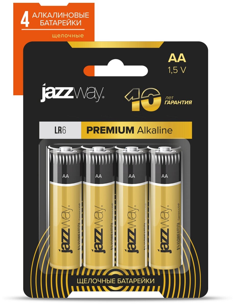 JazzWay Алкалиновая Батарейка LR 6 PREMIUM Alkaline BL-4 5008137