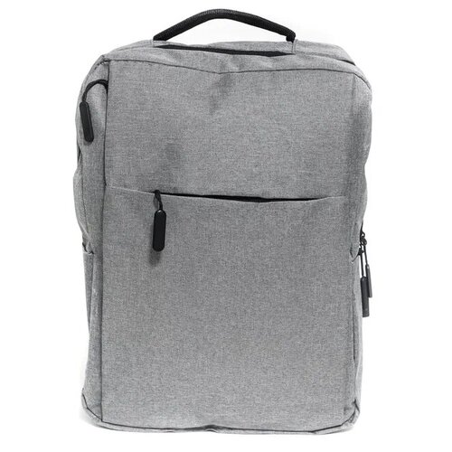 Рюкзак серый мужской, офисный для ноутбука с USB, курьерский, школьный, повседневный, спорт, путешествие, прочный, вместительный