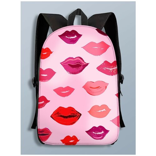 Рюкзак губы для девочек, рюкзак с принтом, для школьника - 135 A3 р
