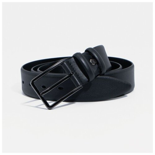 фото Ремень, ширина 3,5 см, винт, пряжка металл, цвет чёрный favorit
