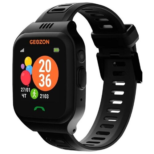 Детские смарт-часы Geozon Active G-W03BLK 144 IPS SIM камера GPS 360 мАч черные 1044600₽