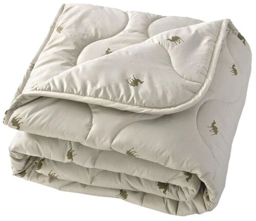 Одеяло Текс-Дизайн Верблюжья шерсть тик, всесезонное, 200 х 200 см, коричневый