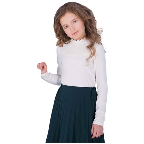 Школьная блузка Инфанта, модель 80632, цвет молочный, размер 158-76