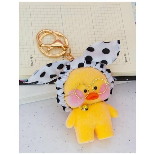 уточка lalafanfan plush acid little yellow duck doll ducks лалафанфан утка ducks plush soft уточка мягкие игрушки doll kids toys Брелок Михи Михи, белый, желтый