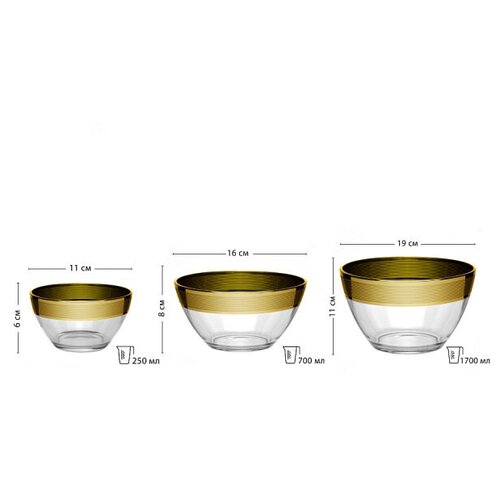 Набор салатников dd=190,160,110 