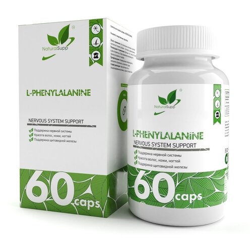 Фенилаланин NATURALSUPP L-Phenylalanine 500мг (60 капсул) л тирозин naturalsupp vegan l tyrosine 500мг 60 капсул