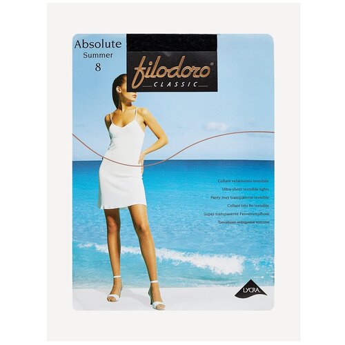 Колготки Filodoro Classic Absolute Summer, 8 den, размер 5/5XL, черный