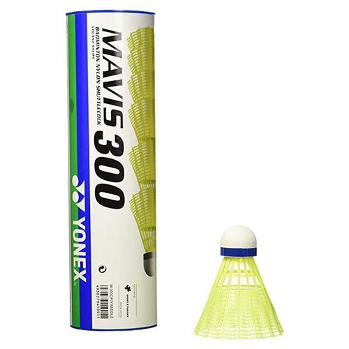 Воланы для бадминтона Yonex Mavis 300 x6 Yellow, Средний воланы yonex aerosensa 50 x12 white as 50