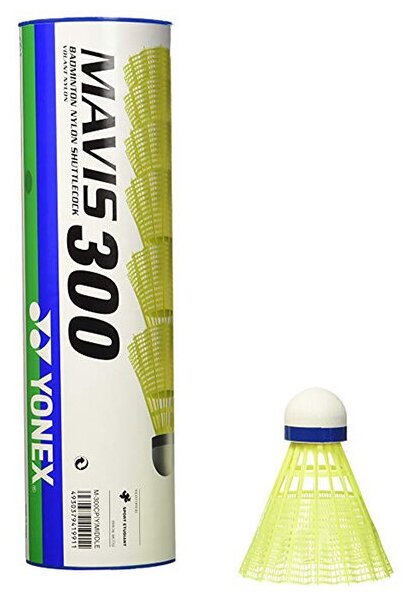 Воланы для бадминтона Yonex Mavis 300 x6 Yellow, Средний