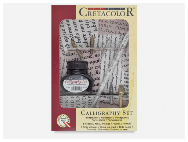 Набор для каллиграфии CRETACOLOR 7 предметов (перья, держатель, тушь) - фото №4