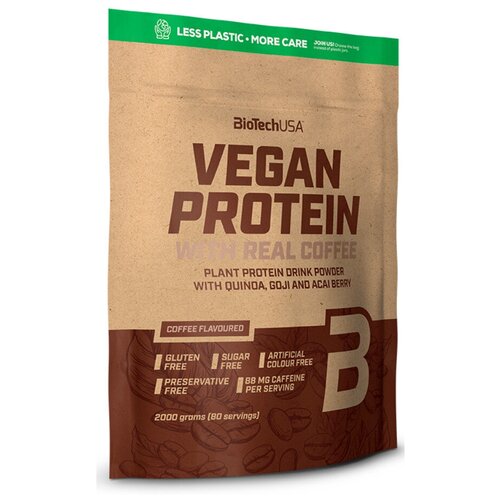 фото Протеин biotechusa vegan protein, 2000 гр., кофе