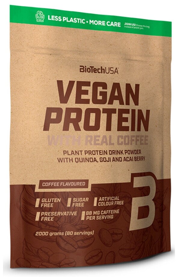 BioTechUSA Vegan Protein 2000 гр., кофе