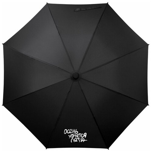 Зонт-трость Соль, механика, купол 100 см, 8 спиц, для мужчин, черный