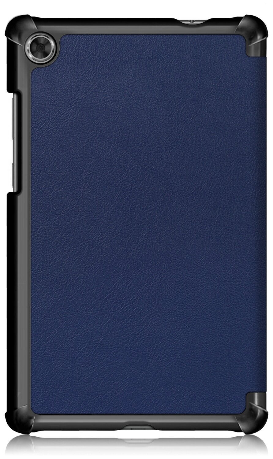 Чехол-обложка MyPads для Lenovo Tab M8 TB-8505F/X тонкий умный кожаный на пластиковой основе с трансформацией в подставку синий