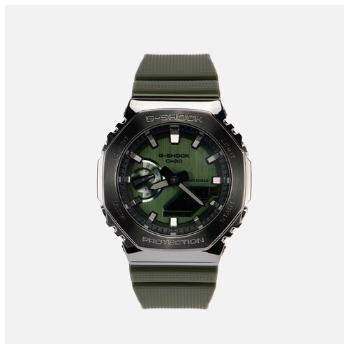 Наручные часы CASIO G-Shock GM-2100B-3AER, серый, зеленый часы casio gm 2100b 4aer
