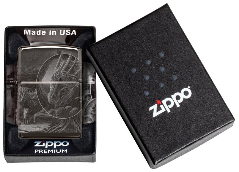 Зажигалка бензиновая Zippo 49287 Lisa Parker High Polish Black - фотография № 9