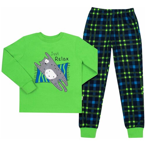 Пижама Bembi, размер 86, зеленый пижама детская для девочки bembi 104р зеленый