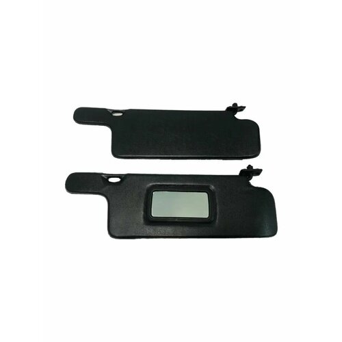 Черные солнцезащитные козырьки с зеркалом на ВАЗ 2108-2115.