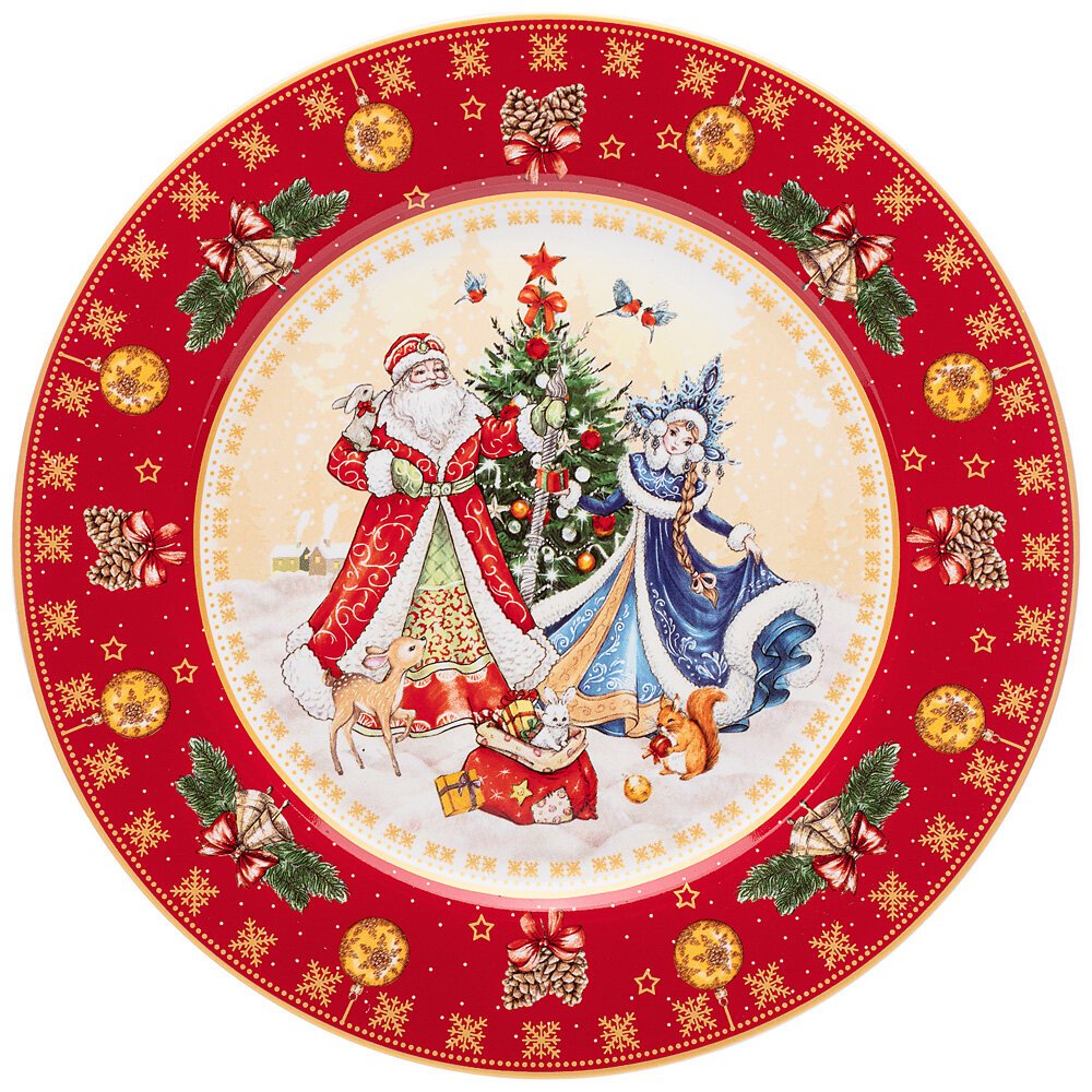 Lefard Тарелка закусочная Дед Мороз и Снегурочка (21 см)
