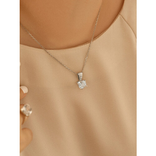 фото Подвеска самородок, серебро, 925 проба, чернение, кристаллы swarovski