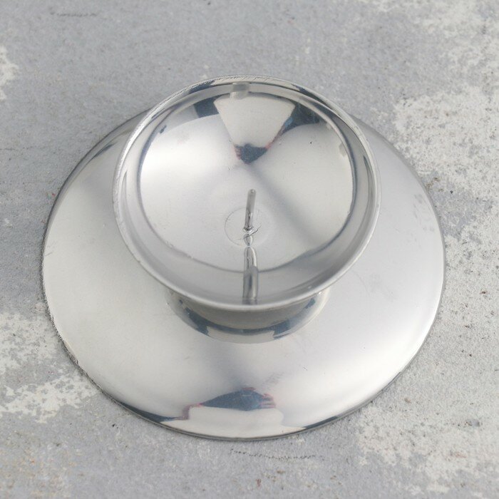 Подсвечник металл на 1 свечу Гадальный Н, 3х7,3 см, серый - фотография № 3