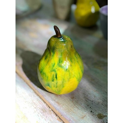 Керамическая фигурка Желто-зелёная Груша