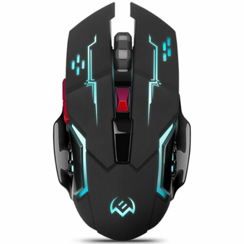 Мышь SVEN RX-G930W USB WIRELESS 800-2400DPI подсветка кнопки 51 встроенный аккум OPTICAL BLACK 1951₽