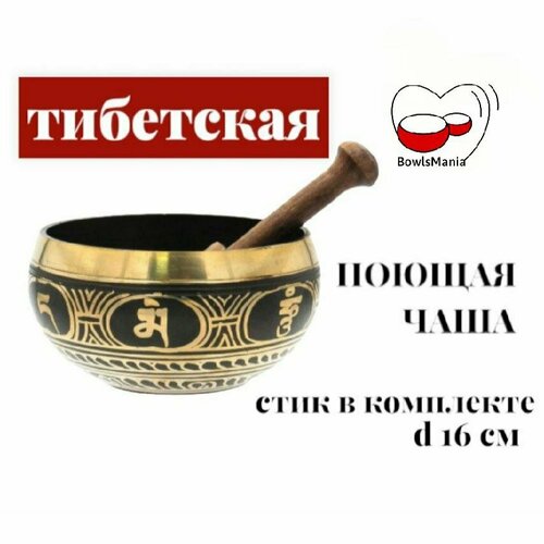 Тибетская поющая чаша литая Classic 16 см