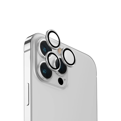 Защитное стекло Uniq Optix Camera Lens protector Aluminium (3 шт.) 0.25 мм для камеры iPhone 15 Pro Max Silver