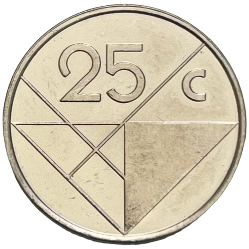 Аруба 25 центов 2002 г. клуб нумизмат монета 25 флоринов арубы 1986 года серебро содружество арубы