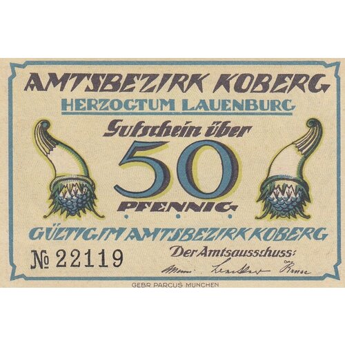 Германия (Веймарская Республика) Коберг 50 пфеннигов 1921 г. (2) германия веймарская республика коберг 50 пфеннигов 1921 г вид 2