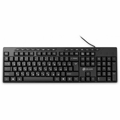 Клавиатура Оклик 125M черный USB Multimedia 76100₽