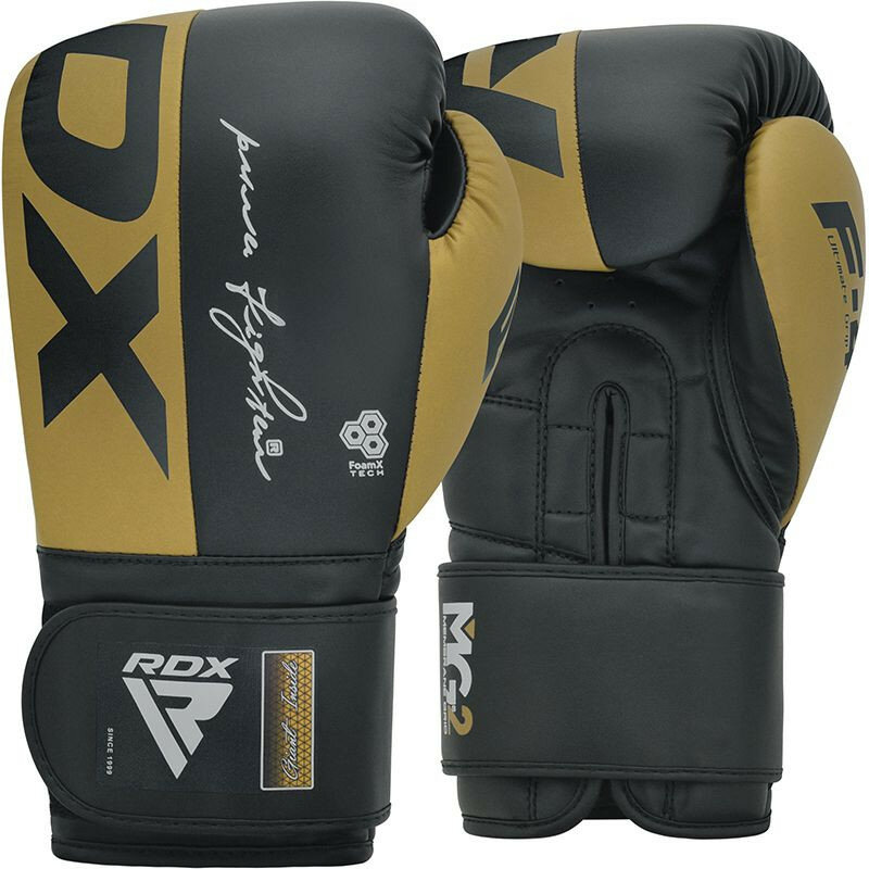 Боксерские перчатки RDX F4 12oz золотой/черный