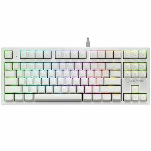 Клавиатура проводная ARDOR GAMING Immortality TKL механическая Gateron Yellow клавиш - 87 USB белая 8300₽