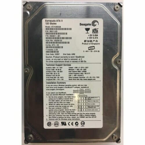 Жесткий диск Seagate 9W4001 120Gb 7200 IDE 35 HDD 522500₽