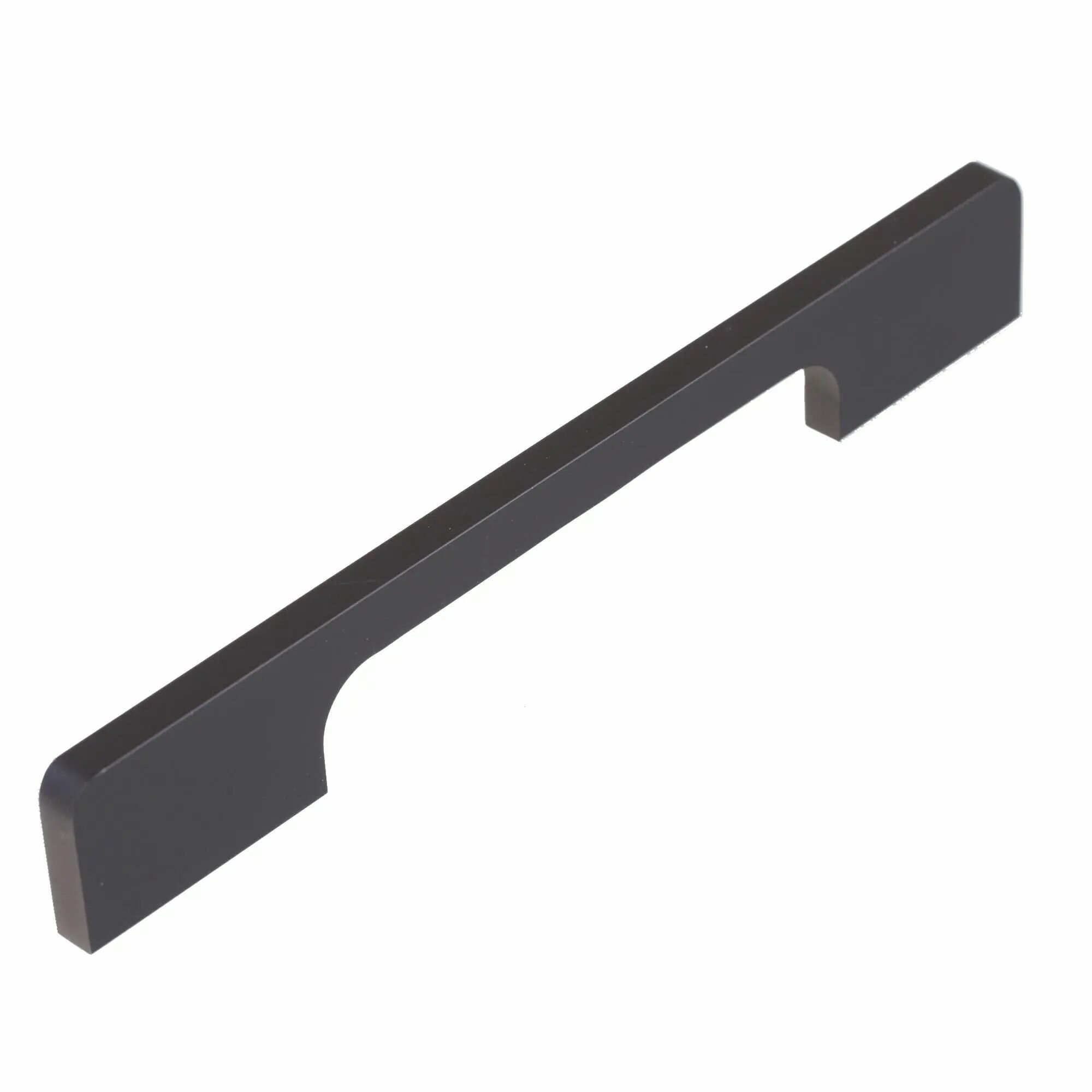 Ручка-скоба узкая мебельная 160 мм цвет черный