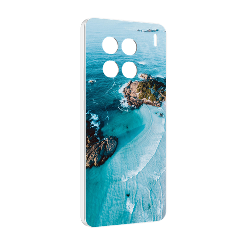 Чехол MyPads красивый голубой залив для Vivo X90 Pro задняя-панель-накладка-бампер