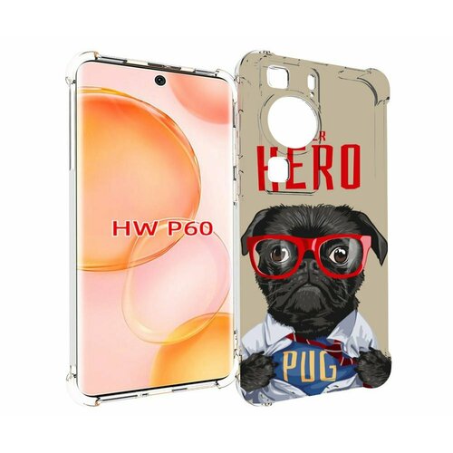 Чехол MyPads Герой-PUG для Huawei P60 задняя-панель-накладка-бампер