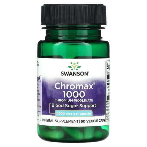 Swanson, Chromax 1000, Chromium Picolinate, 1,000 mcg, 60 Veggie Caps