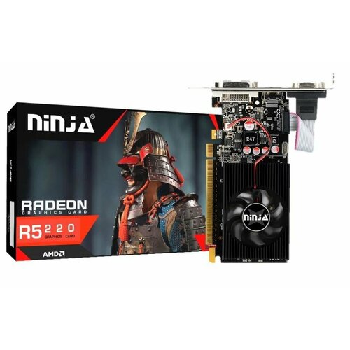 Видеокарта Ninja Sinotex R5 220 80SP 1GB DDR3 64-bit DVI HDMI CRT 2672₽