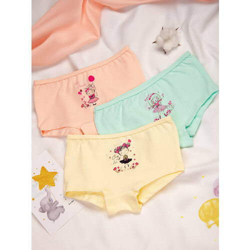фото Трусы baykar, 3 шт., размер 2, желтый, зеленый