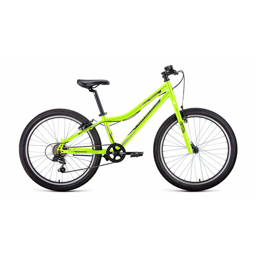 Велосипед 24 FORWARD TITAN 1.0 (6-ск.) 2022 (рама 12) яркий/зеленый/серый/темный