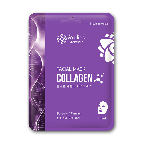 AsiaKiss Маска для лица тканевая коллаген Collagen Essence Facial Mask, 25 г