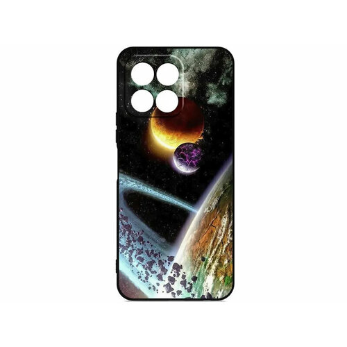 Чехол DF для Honor X8 5G / X6 Silicone Print Art328 Black hwCase-122