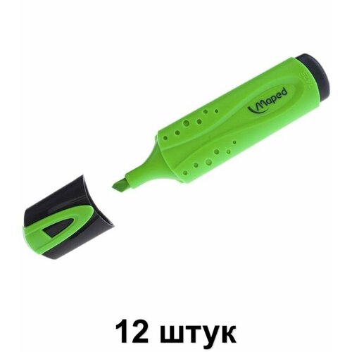 Maped/ Текстовыделитель Fluo Pep's Classic Зеленый, 1-5 мм, 12 шт