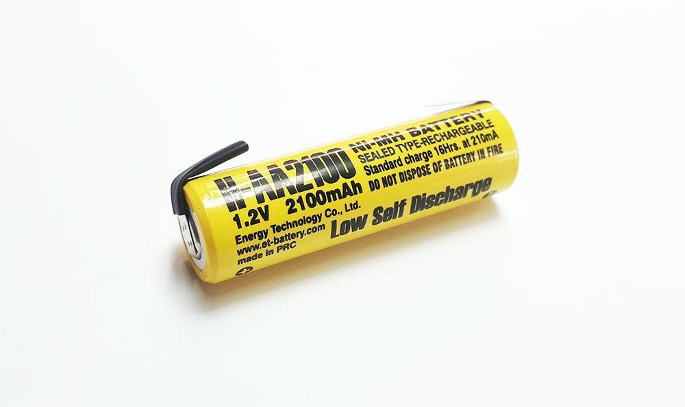 Аккумулятор Energy Technology AA OEM Low Self Discharge H-AA2100T 1.2v 2100mAh Ni-Mh (с пластинами) , 1шт.