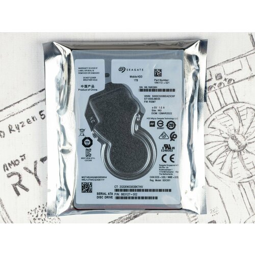 25 жесткий диск Seagate Mobile HDD 1Tb 578300₽