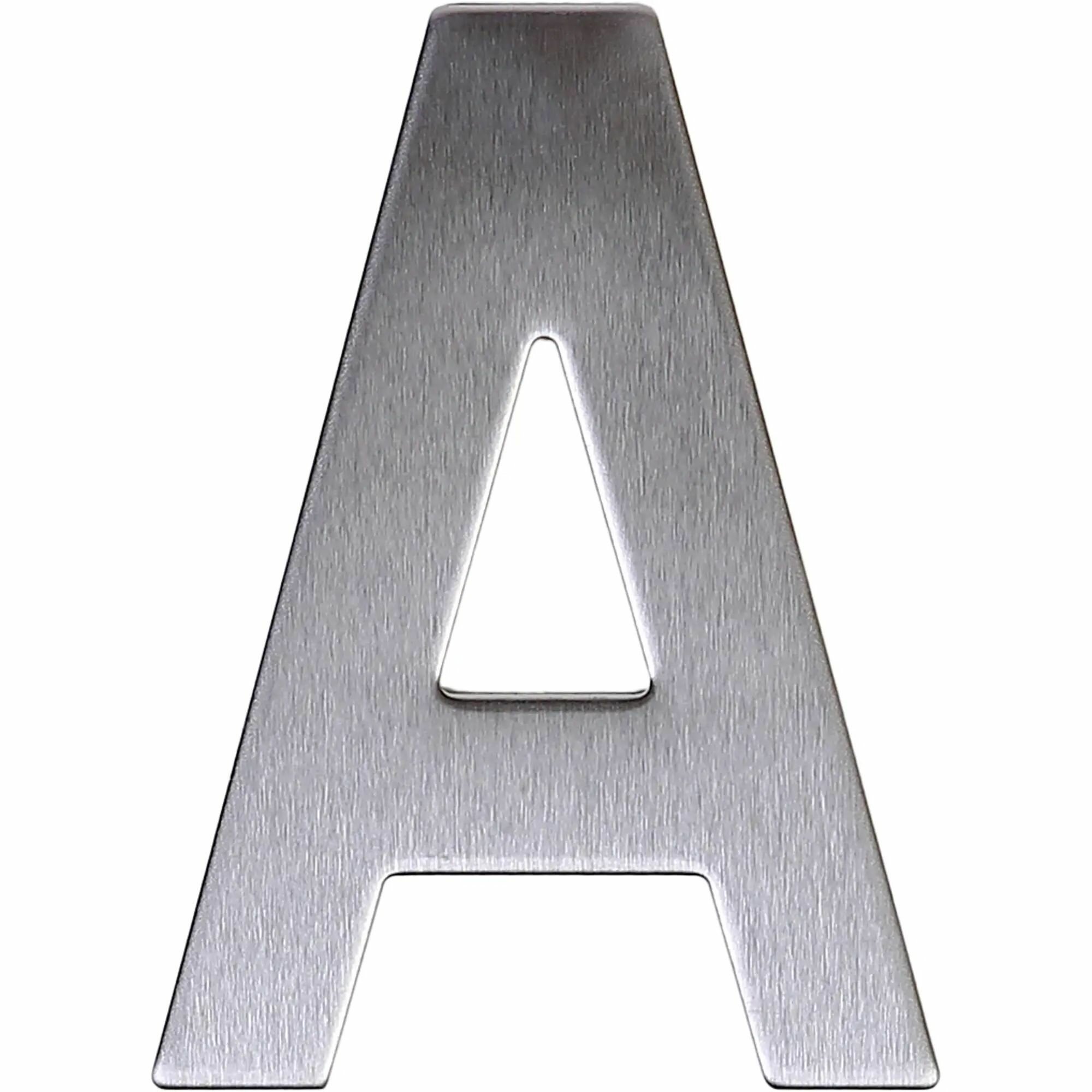 Буква А самоклеящаяся 95х62 мм нержавеющая сталь цвет серебро