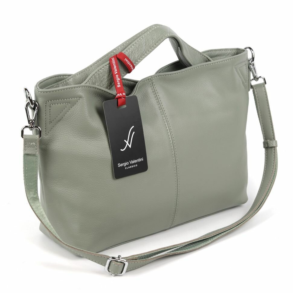 фото Женская мягкая кожаная сумка Sergio Valentini