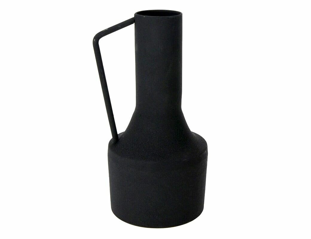 Ваза-кувшин свельт каррэ, металл, чёрная, 29 см, Koopman International A67101010-2